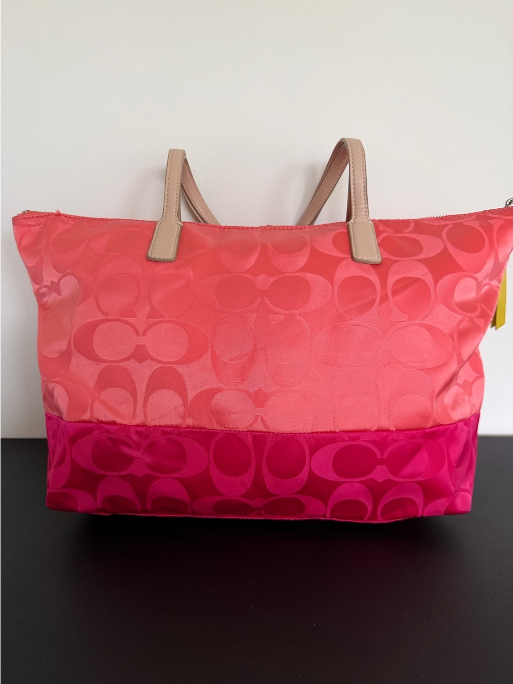 Coach Legacy Weekend Signature Colorblock Nylon East West Zip Top Tote 24865 3 - Picture 4 of 16